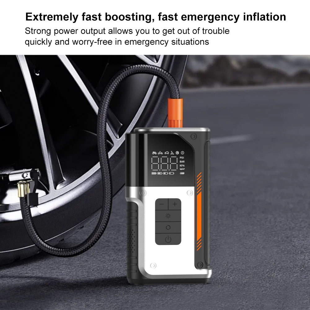 4-in-1 Car Jump Starter with Tire Inflator