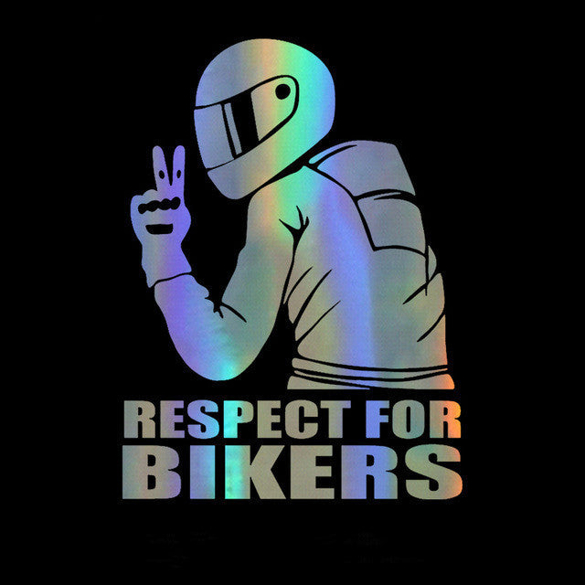 Motorcycle Rider Respect For Bikers Car Stickers