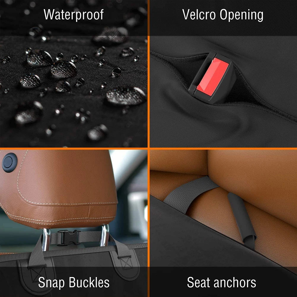 Dog Car Front Seat Cover Waterproof Non-Slip Car Rear Back Seat Mat Car Rear Seat Mat Cushion Protector Car Travel Accessories