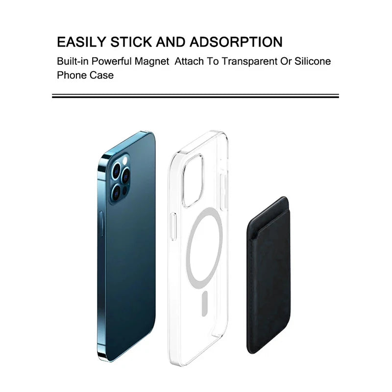 Leather Wallet Case For iPhone 15 Pro Max Magsafe Wallet Leather Compatible For iPhone 14 13 12 Card Holder with MagSafe Magnet