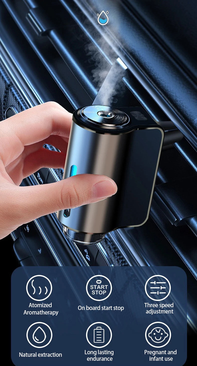 Car Electric Air Diffuser Aroma Car Air Vent Humidifier Mist Aromatherapy Car Air Freshener For Removing Odors Car Accessories