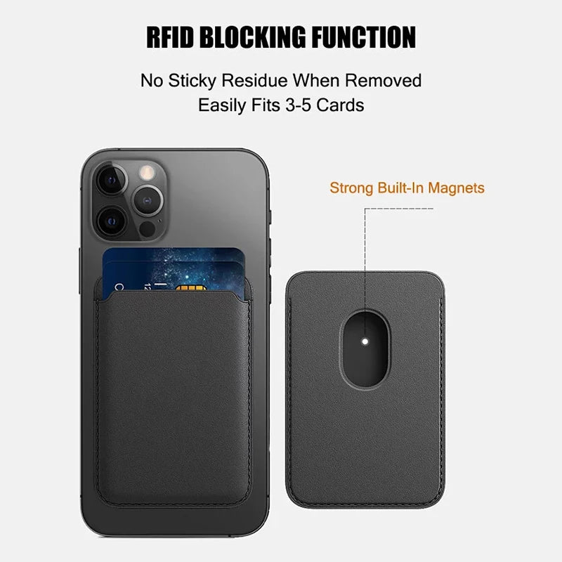 Leather Wallet Case For iPhone 15 Pro Max Magsafe Wallet Leather Compatible For iPhone 14 13 12 Card Holder with MagSafe Magnet