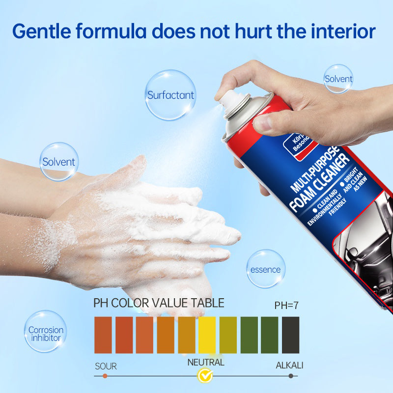 Car Interior Foam Cleaner with Built-In Brush – 21.98 fl oz (650 mL)