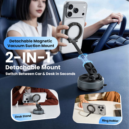 2-in-1 Detachable Magnetic Phone Mount