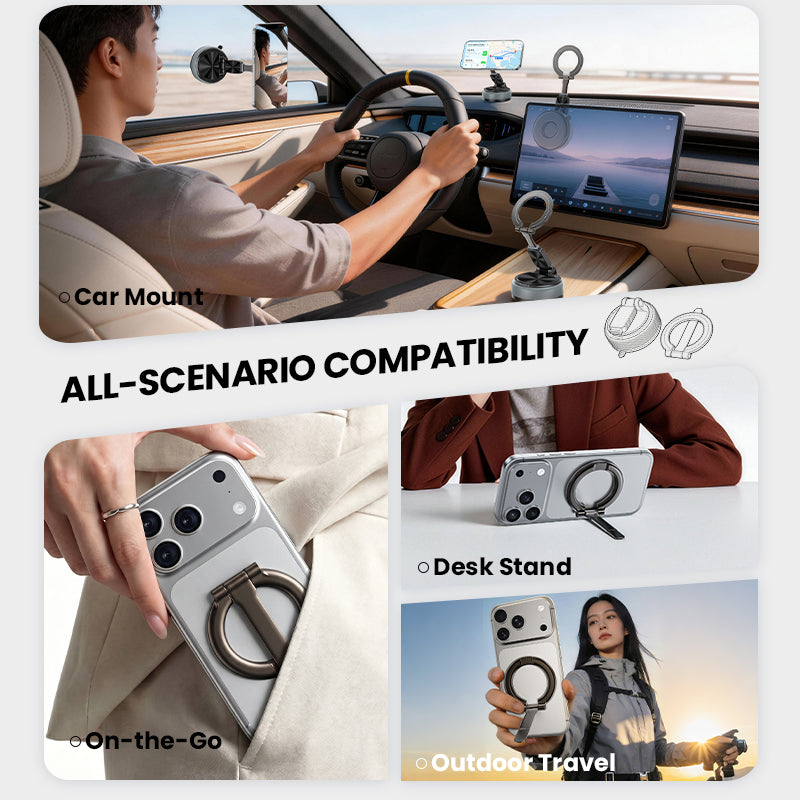 2-in-1 Detachable Magnetic Phone Mount