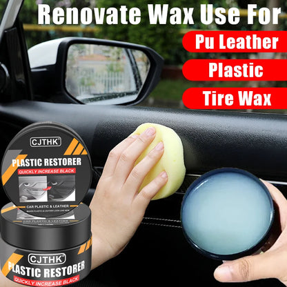 Car Plastic Restorer Back To Black Gloss Auto Interior Leather & Panel Renewal Wax Coating Agent Auto Polish And Repair Coating