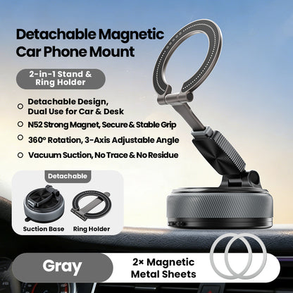 2-in-1 Detachable Magnetic Phone Mount