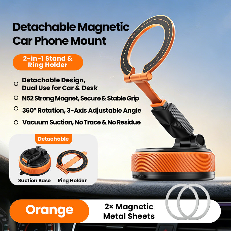 2-in-1 Detachable Magnetic Phone Mount