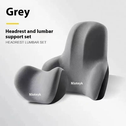 Four Seasons Universal Car Memory Foam Waist Cushion Back Cushion Headrest Cervical Spine Neck Pillow Car Pillow Seat Headrest